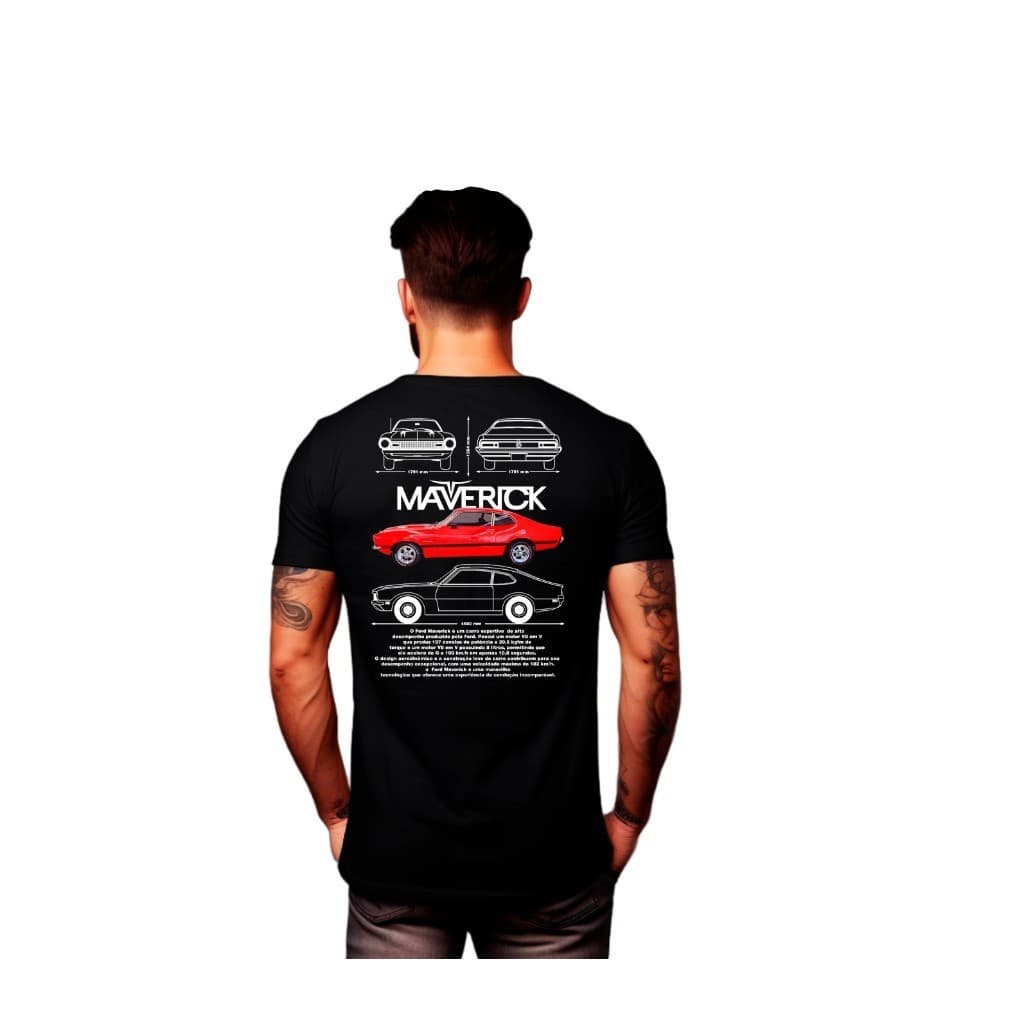 Camiseta T-shirt Camisa Carro Maverick anos 70 Esportivo