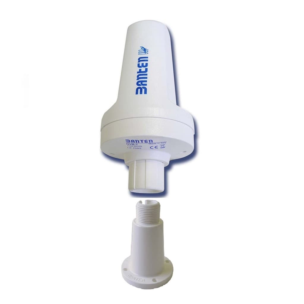 Antena Tv Digital Compacta 15cm Amplificada 12v 26 dB Branca
