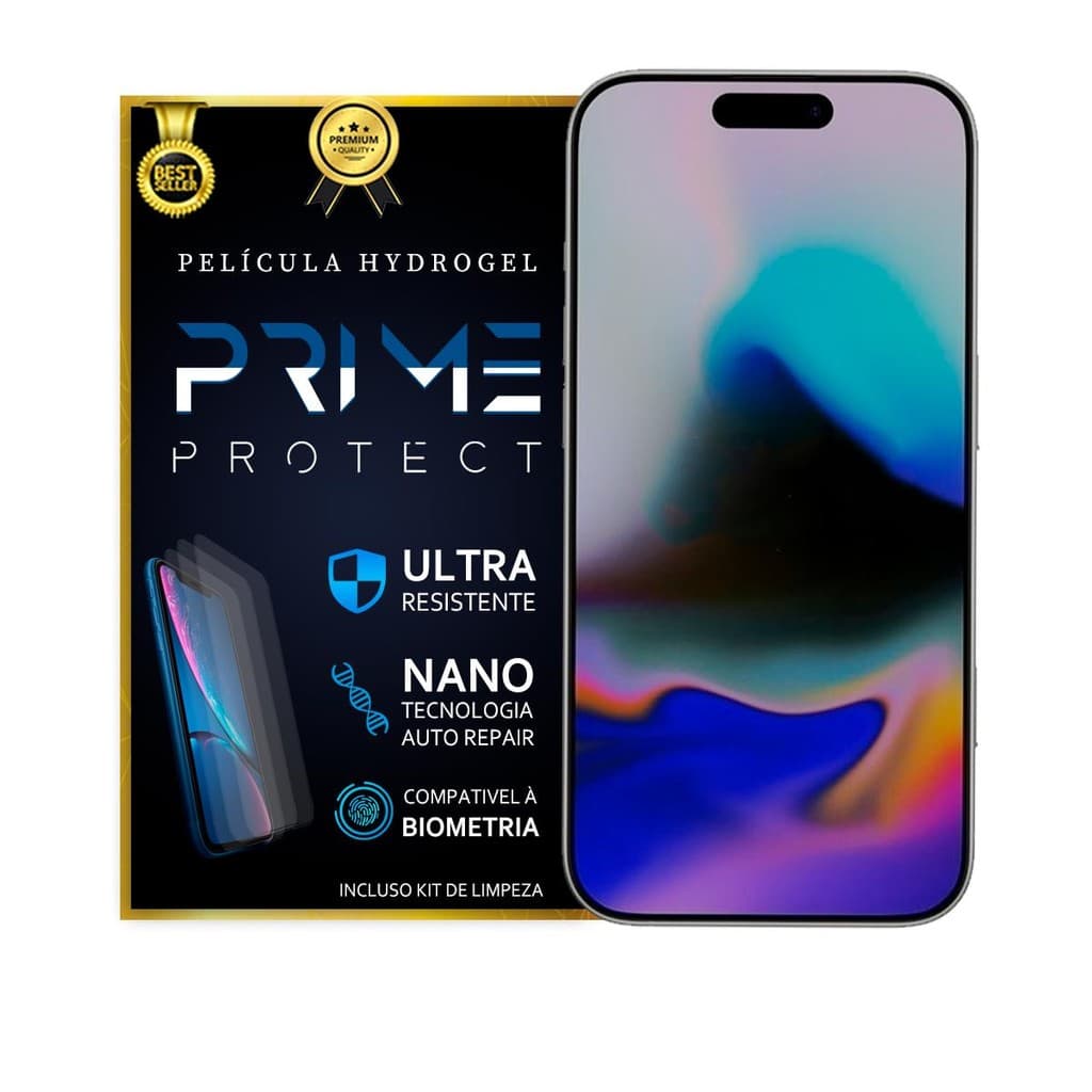 Película De Hidrogel Compatível iPhone 16 Privacidade Frente