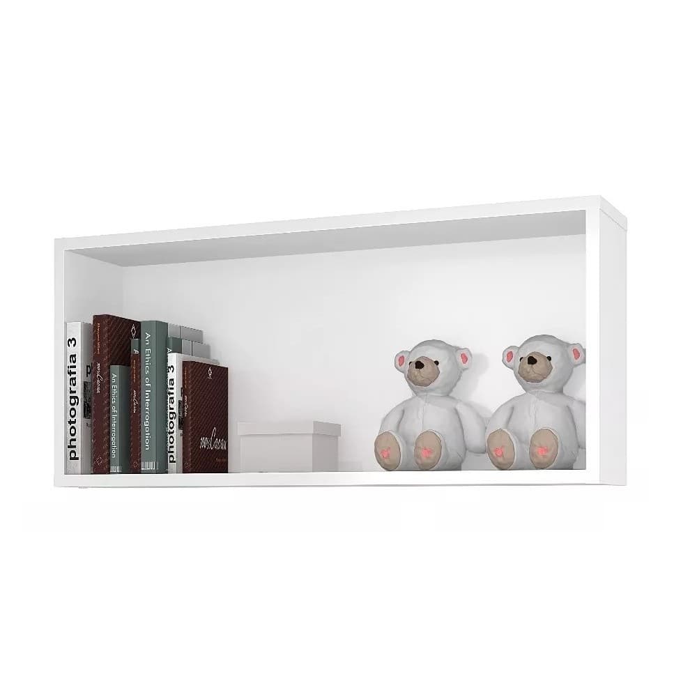 Nicho Retangular Decorativo 61x31x15cm Branco.