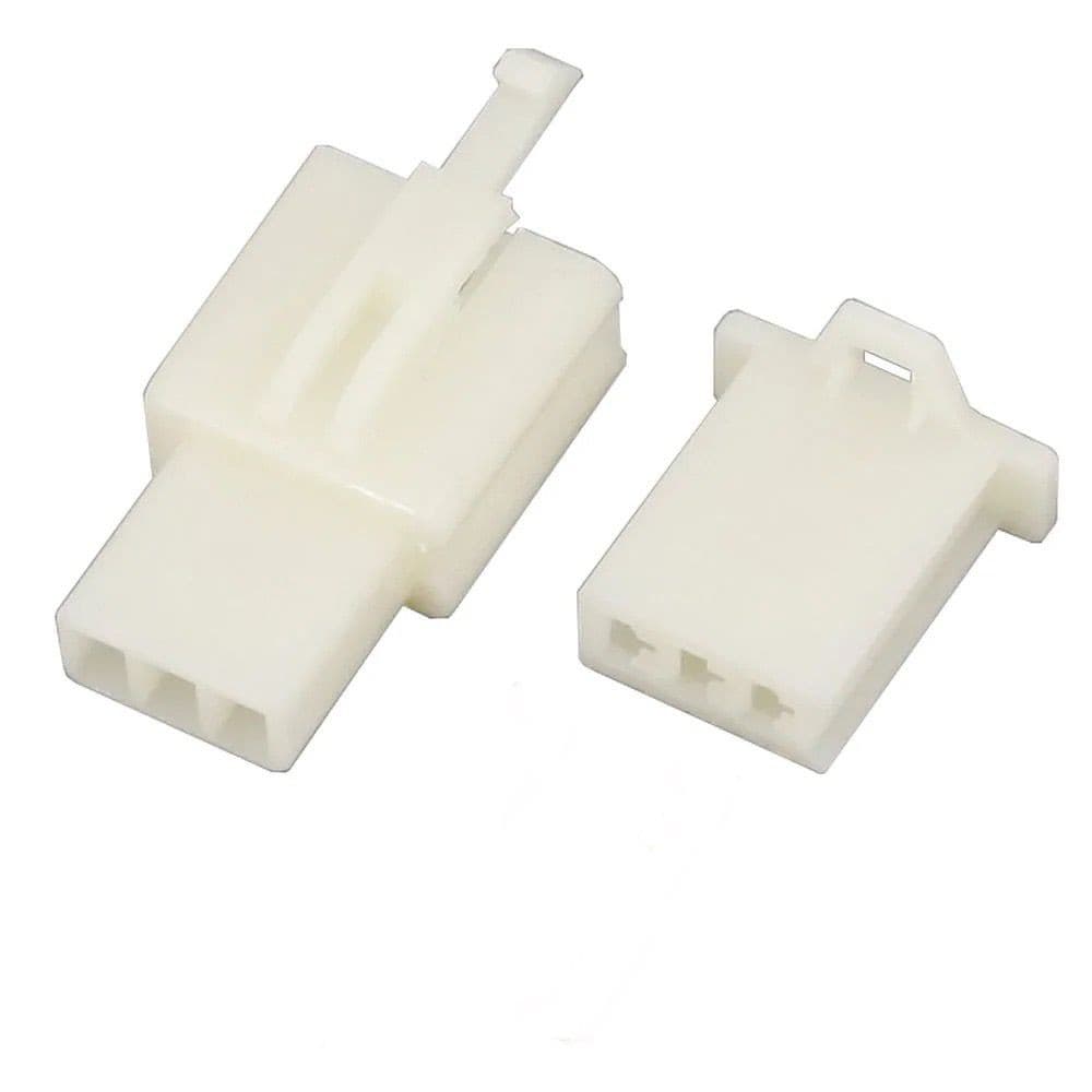 2 Conector Plug 3 Vias Macho E Fêmea Chicote Elétrica