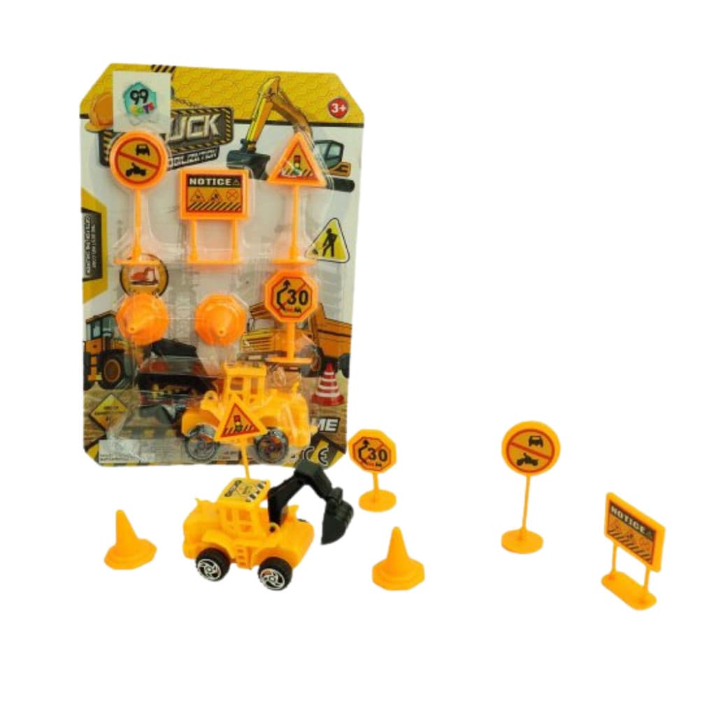 Mini Kit Construção 7 Peças Trator com Acessórios- 99Toys