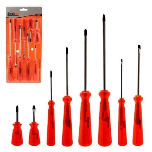 Kit chave de fenda + chave philips - 8pçs BFH 2776 Bestfer