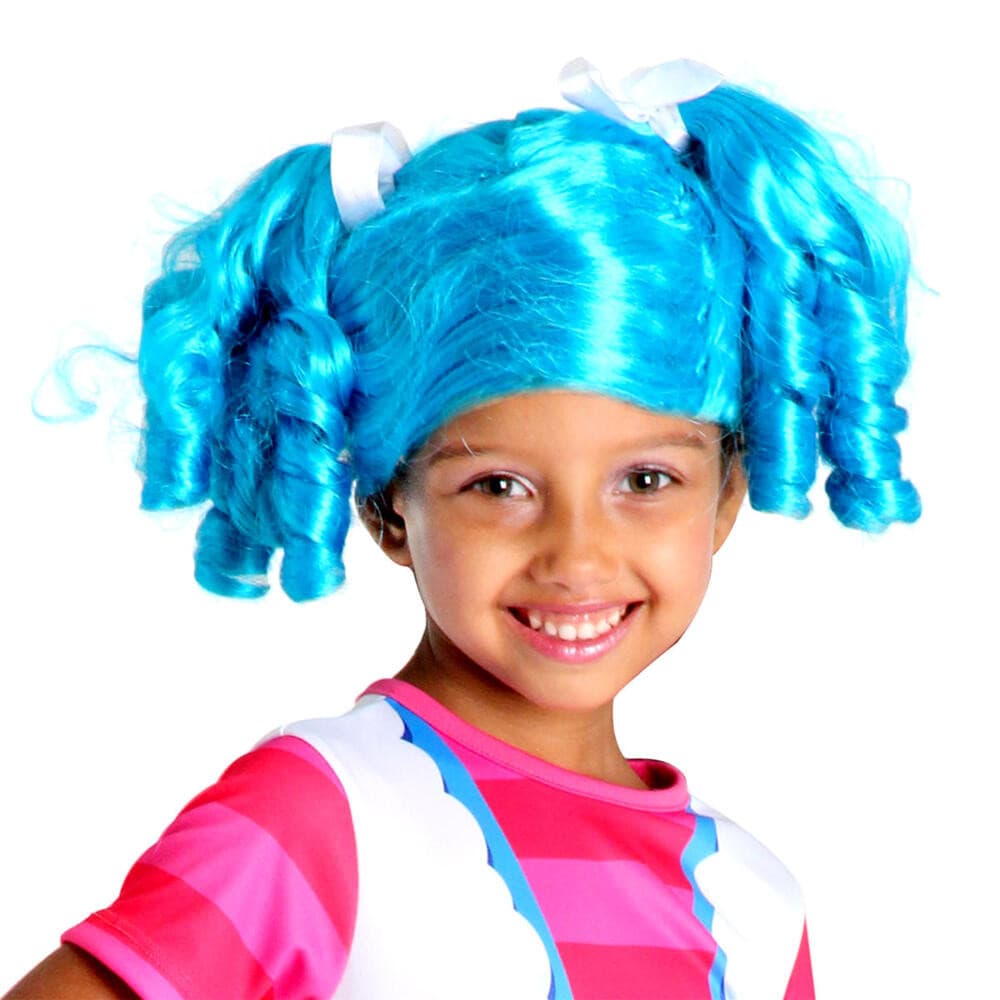 Peruca Infantil Azul Boneca Sintética Abrakadabra Fantasias