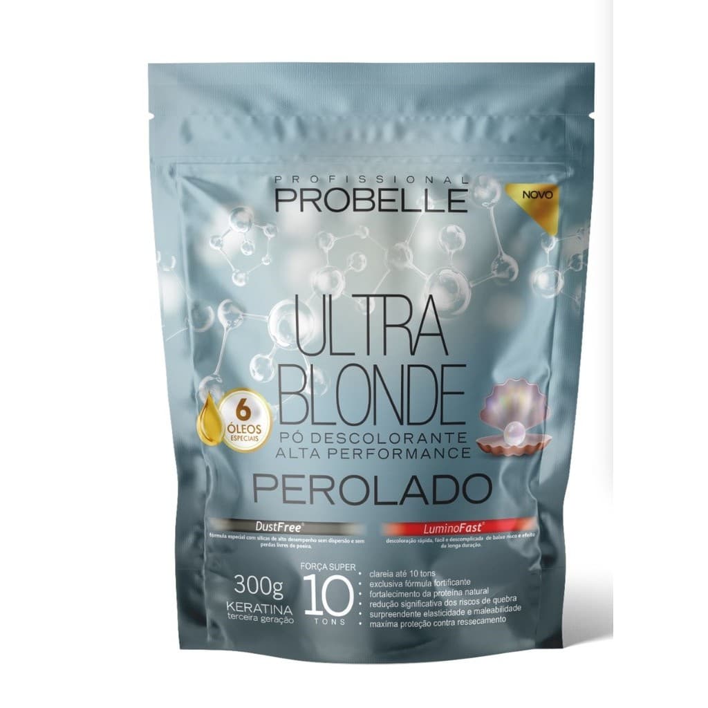 Pó Descolorante Perolado Stand Pouch 300 G Probelle