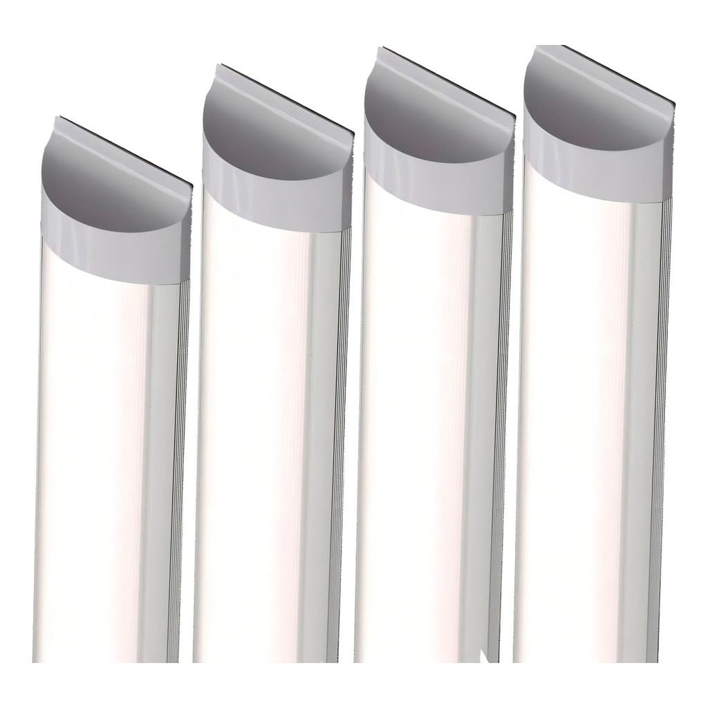 Kit 4 Luminaria Tubular Led 40w Lampada Calha Sobrepor 1,20m Cor Branco Frio Voltagem 110v/220v (bivolt)