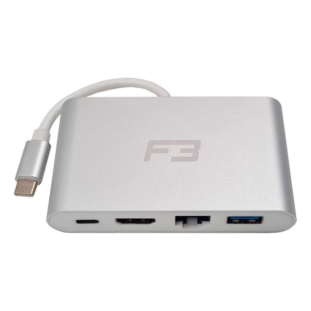 Adaptador Type-c Para Hdmi 4k - Usb 3.0 - Type-c- Rj45 1331