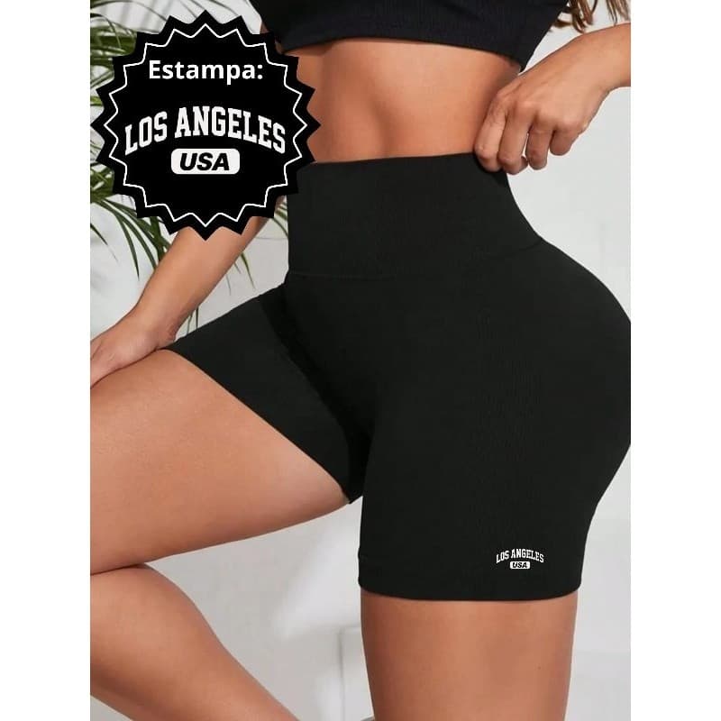 Short Feminino Suplex Premium Curto Short Los Angeles USA Moda Gringa