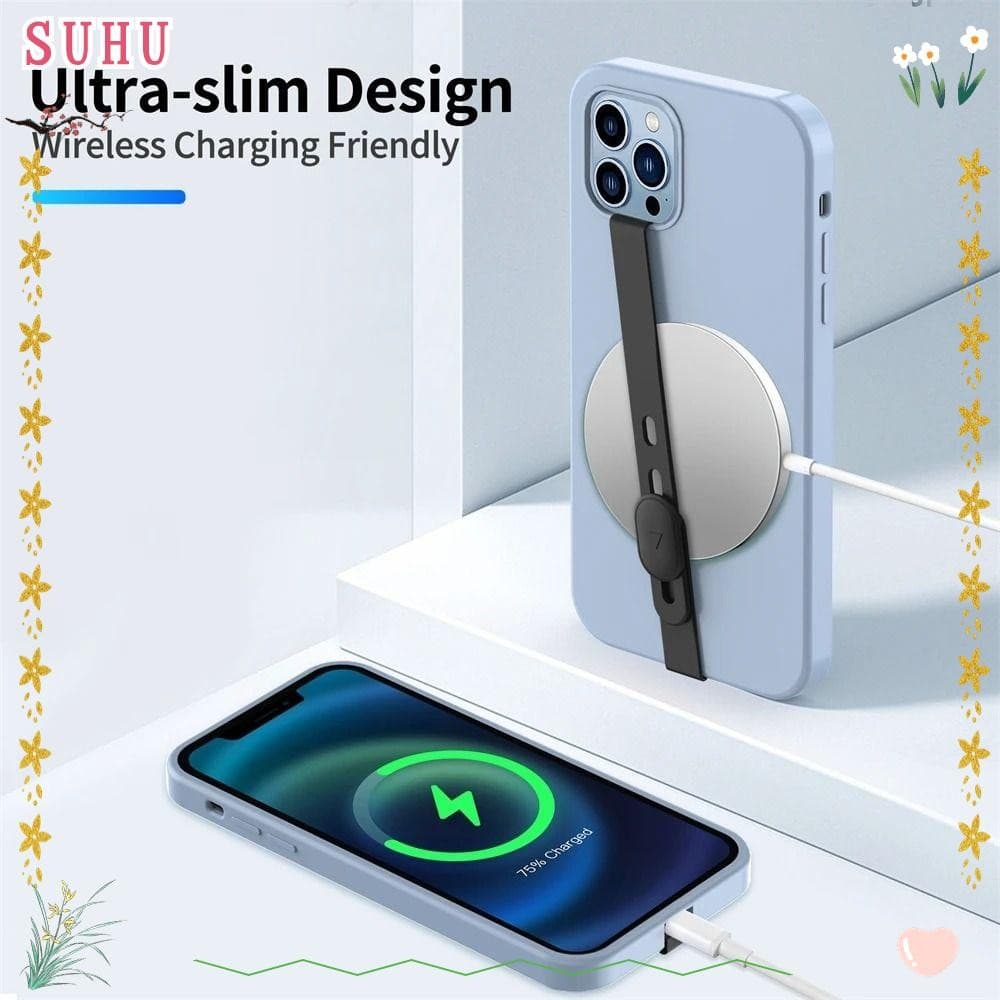 Pulseira De Telefone SUHU , Alça Anti-Perda De Silicone , Suporte De Dedo Elástico Ajustável Para