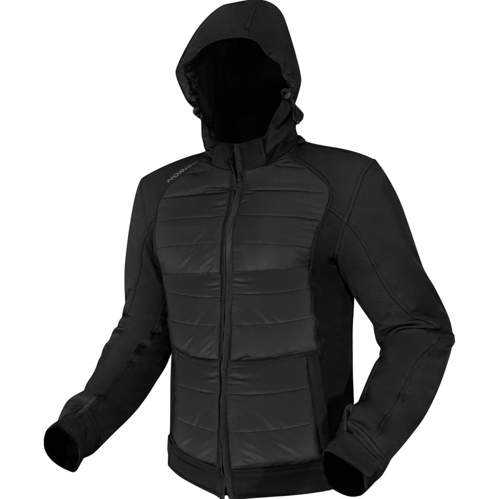 Jaqueta Norisk Civic Moto Motociclista Proteção Impermeável Capuz Removível Preto