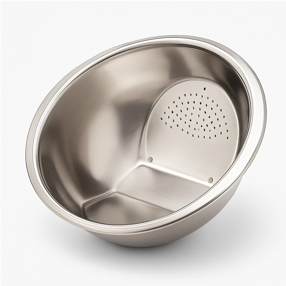 Escorredor de Arroz Alimentos Legumes Inox 25cm Em Casa Tem
