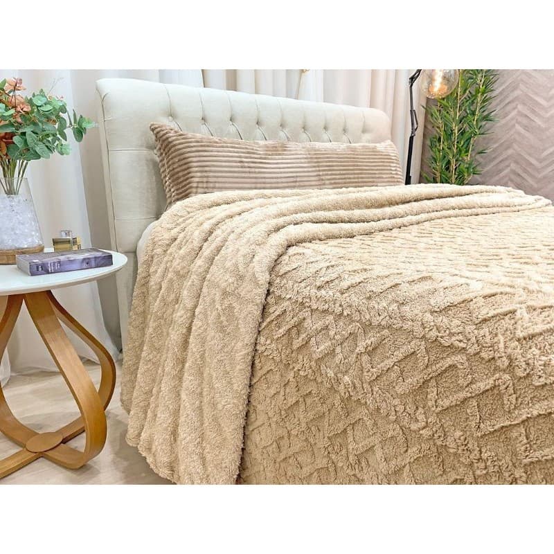 Cobertor Manta FLUFFY Cobre Leito Aconchego Queem  2,20 x 2,50, SEM  FRONHA  (ESQUENTA BLACK FRIDAY)