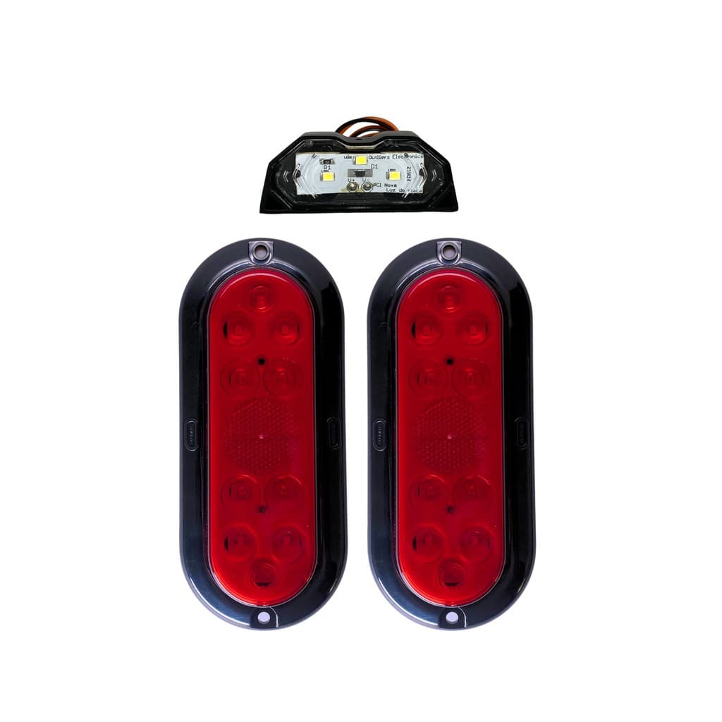Par de Lanternas LED Náutica Cor Rubi para Barco e Jet Ski | Luz de Navegação | Alta Visibilidade