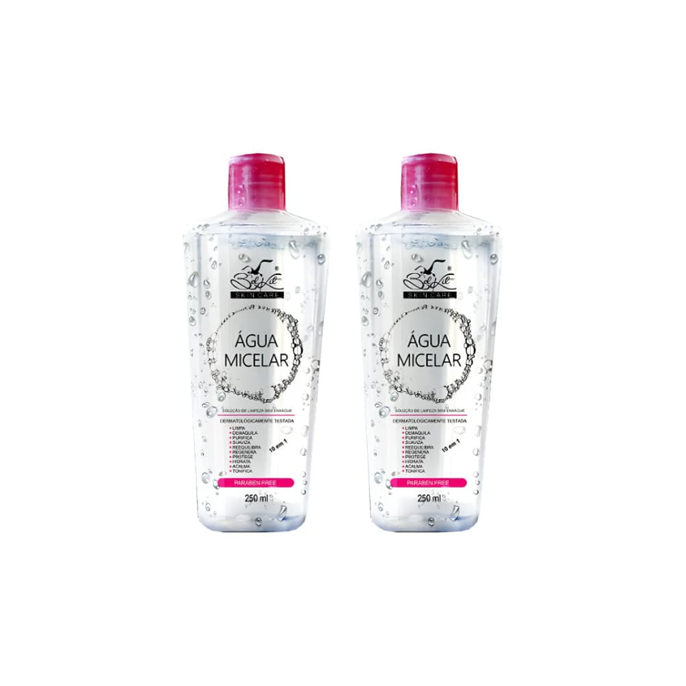 Kit 2 Água Micelar 250ml Belkit 10 Benéficos Demaquilante