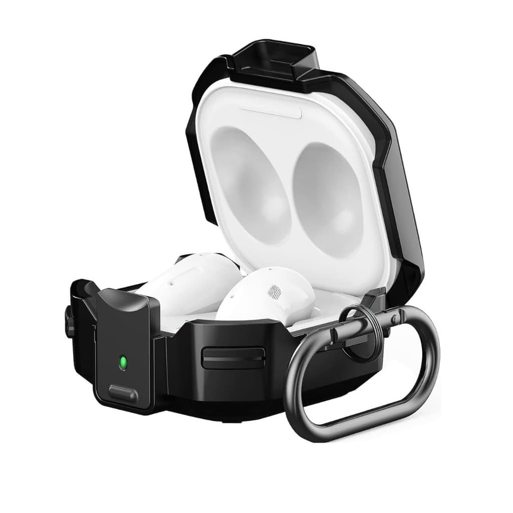 Capa Protetora Nerdcase para Samsung Galaxy Buds Fe, Core, Buds 2, Live, 2 Pro, Resistente, Preto