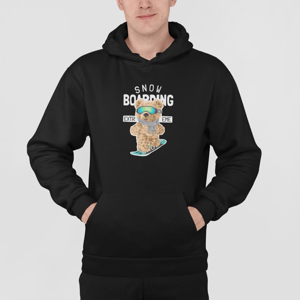 Moletom Blusa De Frio Urso Snow Boarding Streetwear Extreme