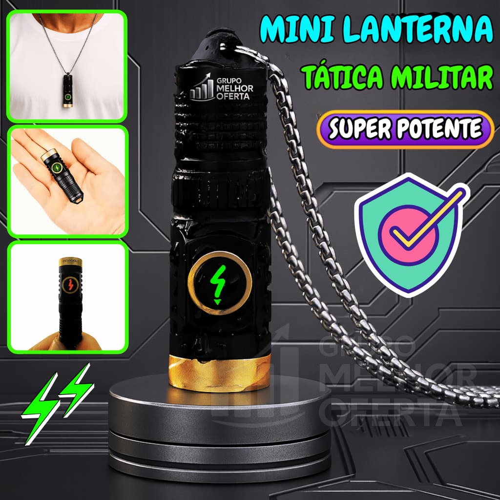 Lanterna Tática Militar Mini Chaveiro LED Super Potente XPG 150m Alto brilho Compacta Resistente