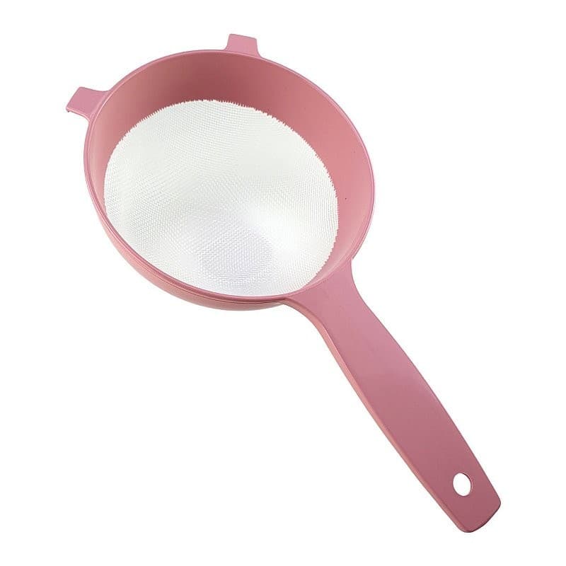 Peneira de Plástico Grande 18 cm Rosa