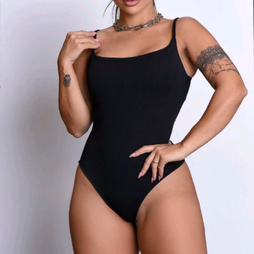 Body Feminino Regata Alcinha Malha Canelada Com Bojo Moderno Sofisticado Moda Feminina