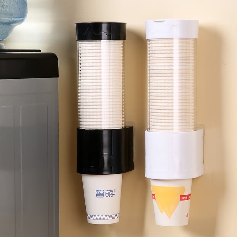 Dispenser Porta Copo Descartável 200ml de Parede Automatico Nobre - Branco