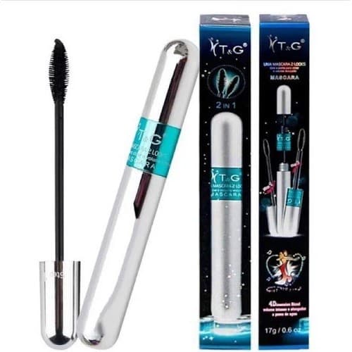Mascara De Cilios Rímel Preto T&g Tango 4d 2 Em 1
