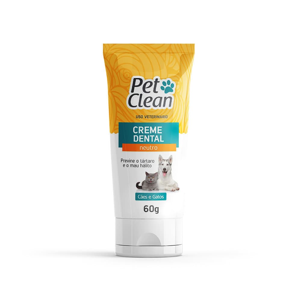 Creme Dental Para Pets 60g Sabores Variados Limpeza Profunda Sem Flúor Higiene Bucal