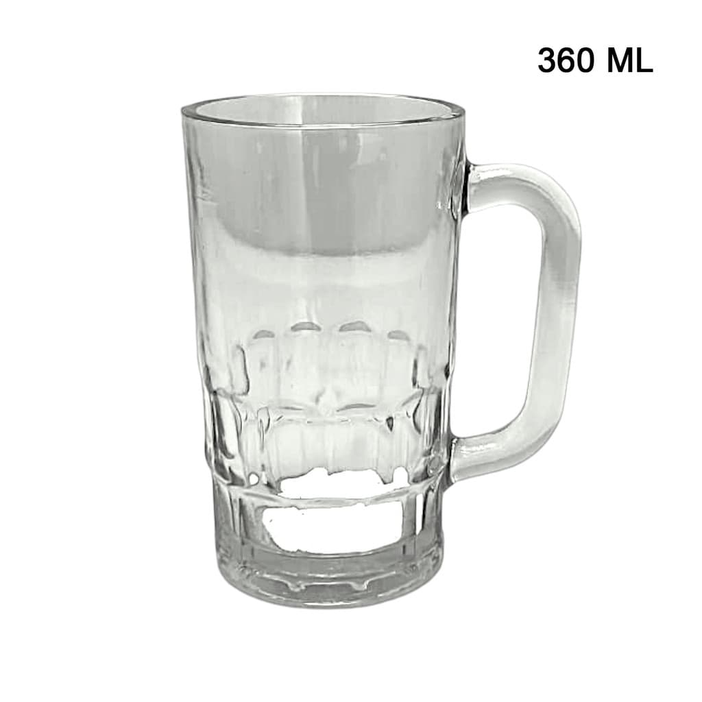 Conjunto Caneca de Chopp de Vidro 360ml