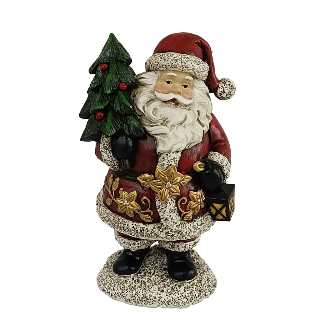 Papai Noel de Natal Vermelho de Resina Decorativo Natal 15cm