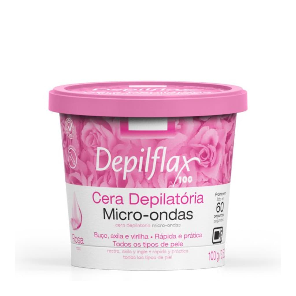 Cera Depilatoria Micro-Ondas Depilflax Todos os Tipos de Pele