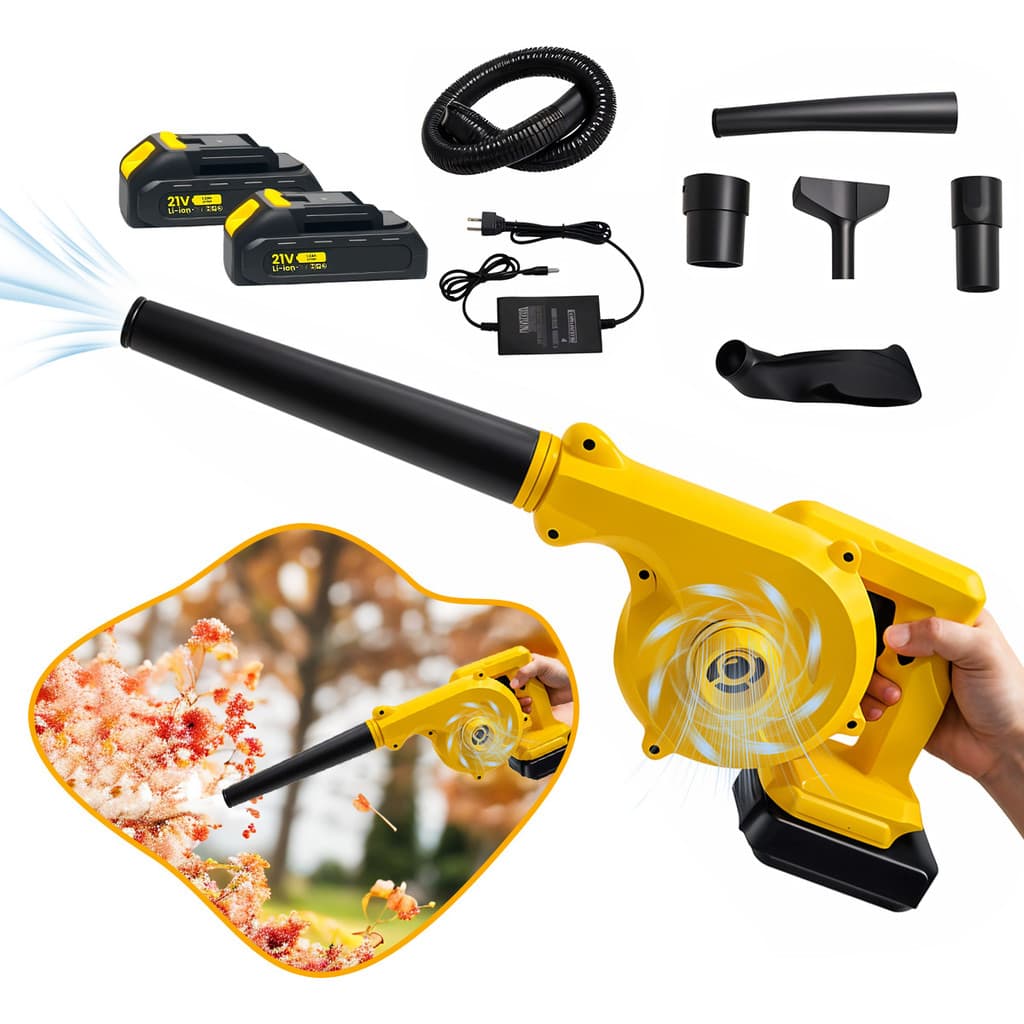 Aspirador De Folhas E Sujeiras Soprador Com 2 Bateria