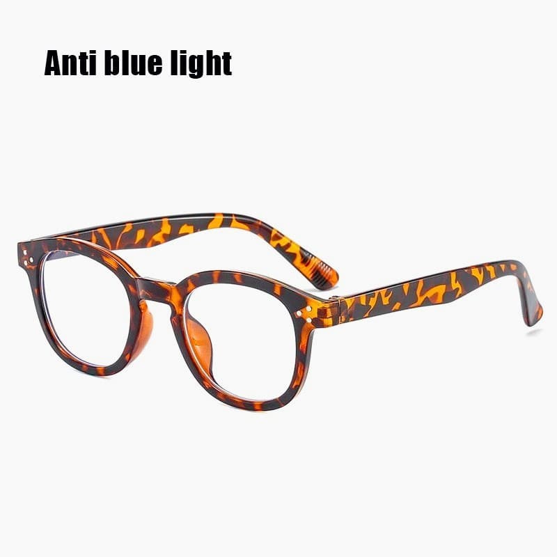 Mulheres Anti-Azul Quadro Retro Vidro Redondo Masculino Computador Luz Plana Radiação Óculos