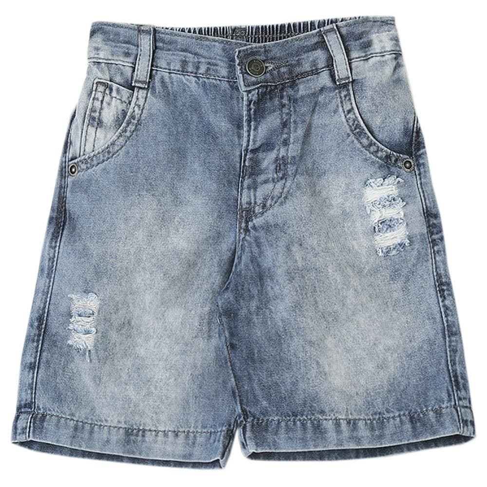 Shorts Bebê Look Jeans 1/2 Cós Jeans