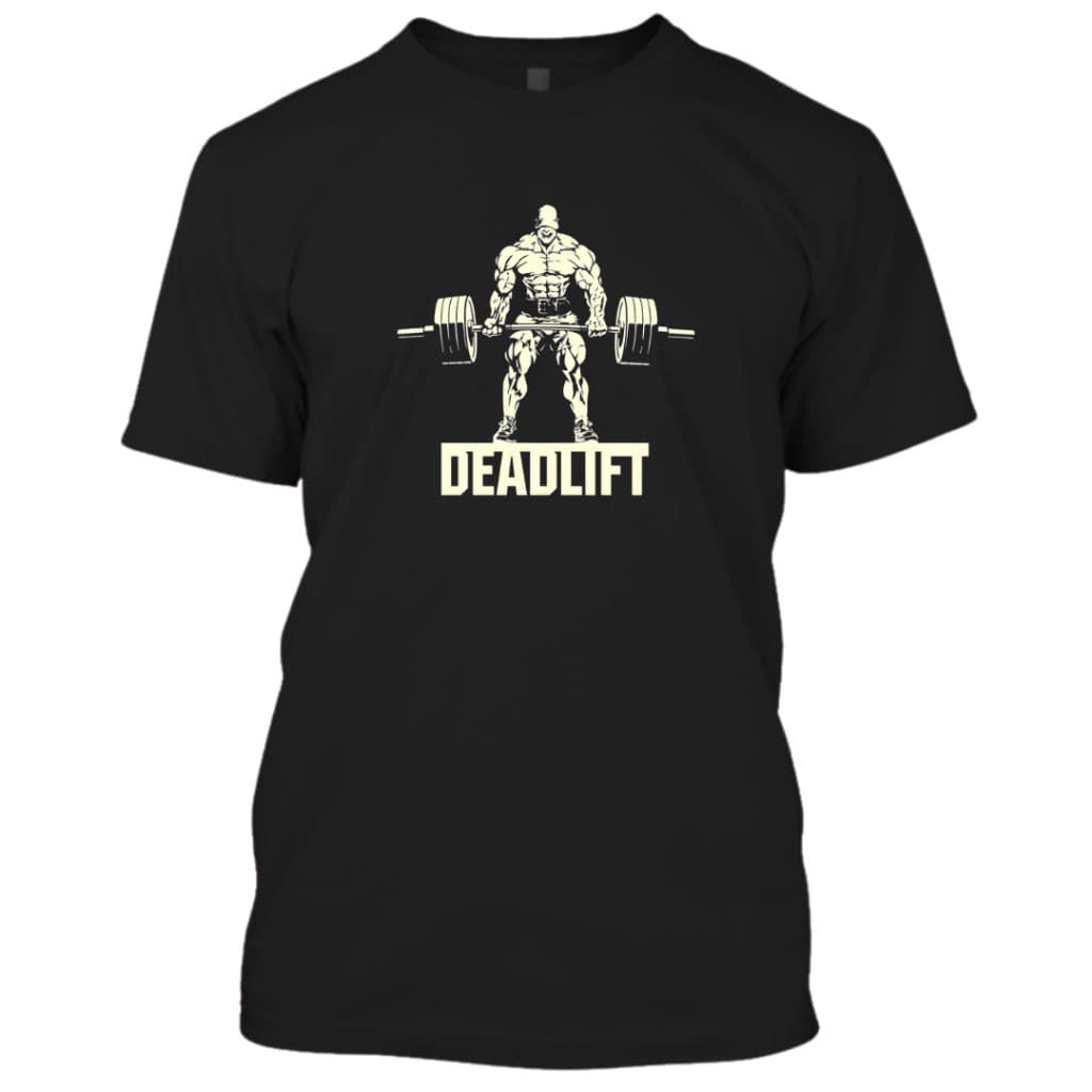 Camiseta masculina estampada deadlift academia treinos