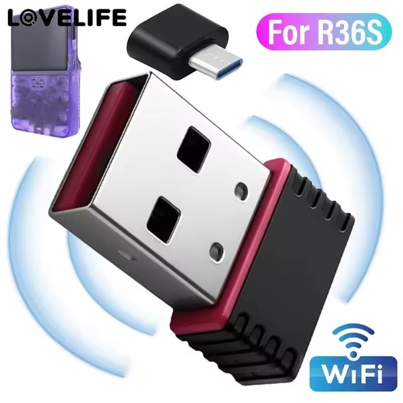 RTL8188 Mini Dongle WiFi USB , Adaptador De Rede Sem Fio Com OTG Tipo C , Receptor Wi-Fi Portátil ABS Para Laptop Window