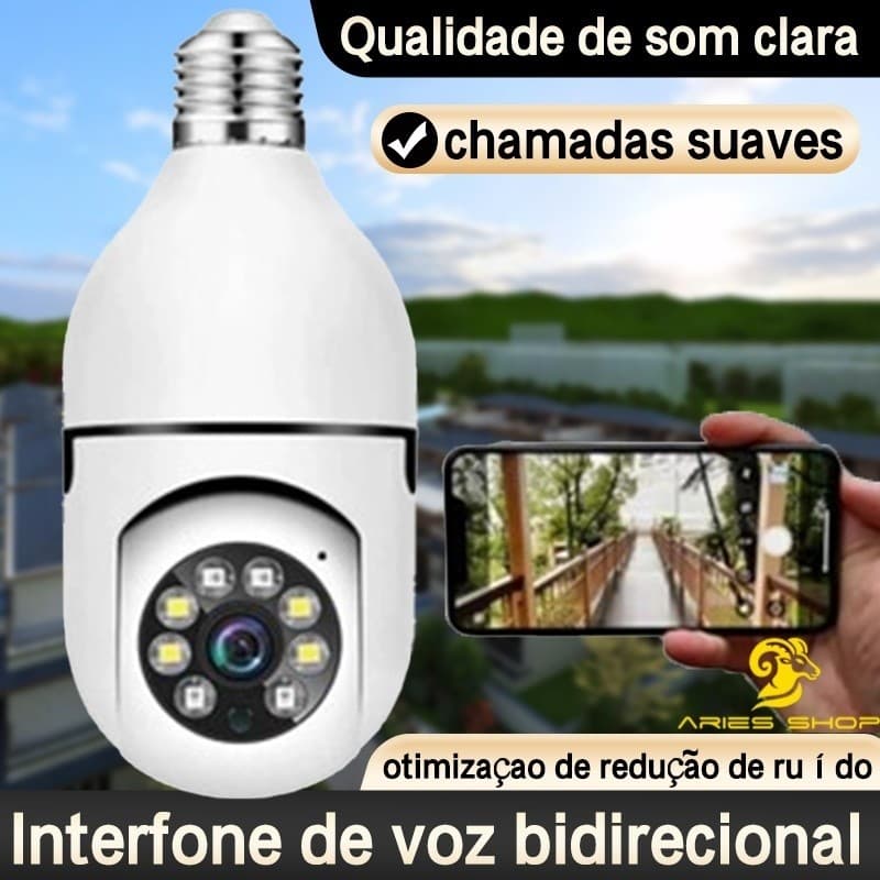 Mini IP Câmera Wifi sem fio visão noturna microfone auto falante acesso remoto aplicativo