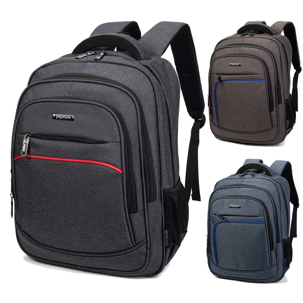 Mochila de nylon impermeável estudante saco de escola para homens