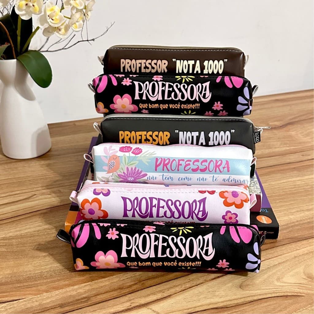 Estojo Escolar Professores Tubinho Estojo Pequeno Estojo Lembrancinha Dia Dos Professores Professor