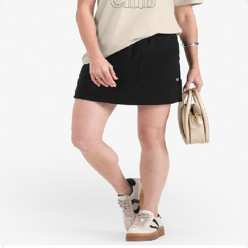 Shorts Saia Juvenil Menina Com Bolsos Frontais Preto Rovitex