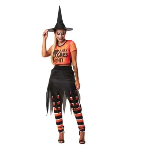 Fantasia Bruxa Lolo Adulto-  Acompanha Saia e Cropped Festa a Fantasia Halloween