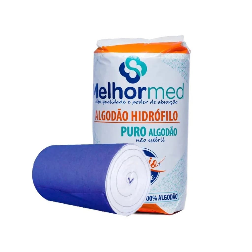 Rolo Algodão Hidrófilo MelhorMed 250gr Não Estéril COM ANVISA