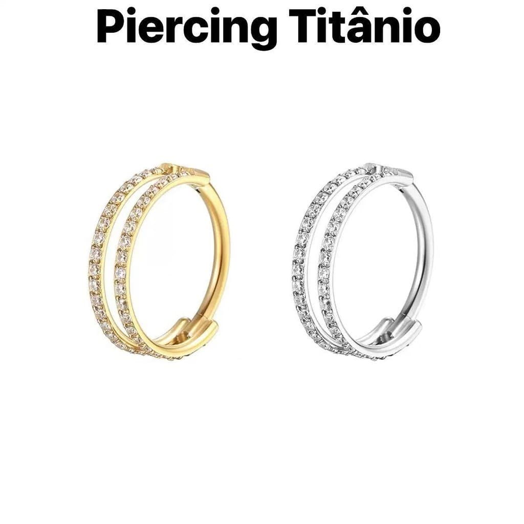 Piercing Argola Titânio CZ Naríz Piercing Septo De Cartilagem Daith Tragus Helix Lobe Brinco