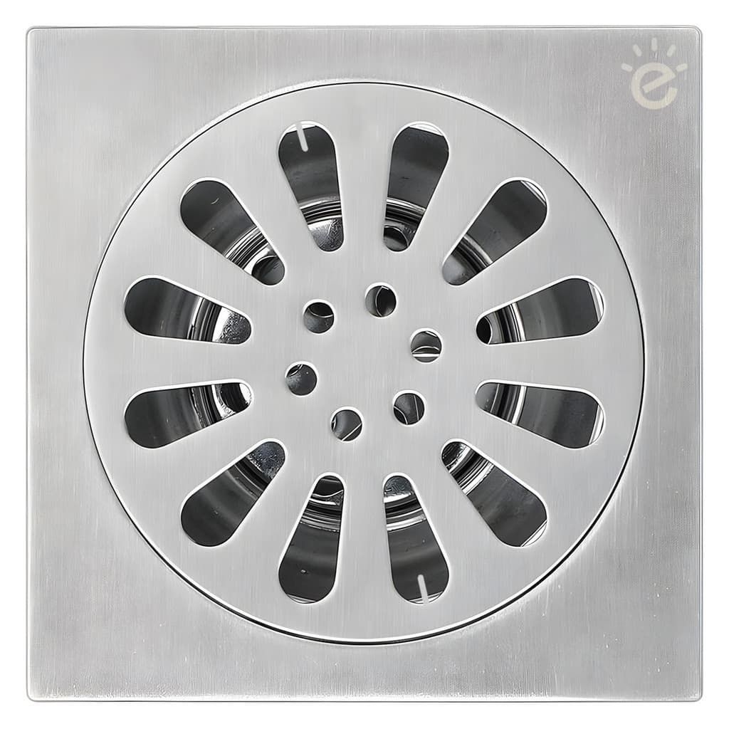 Ralo Banheiro Chuveiro Piso Chão Anti Odor Grelha Aço Inox 12cm