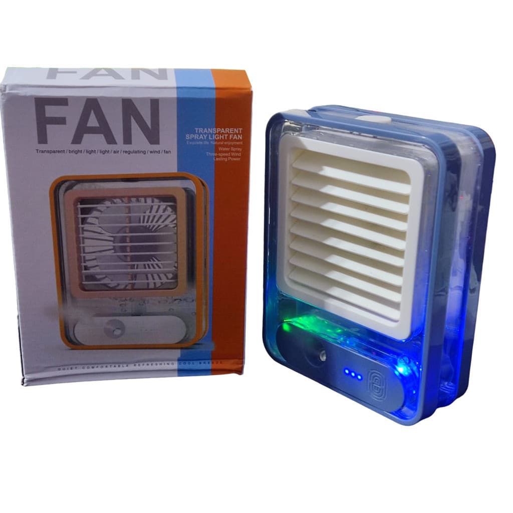 Mini Ventilador USB Portátil Umidificador Climatizador de Ar 3 Velocidades Reservatório Água 250ml