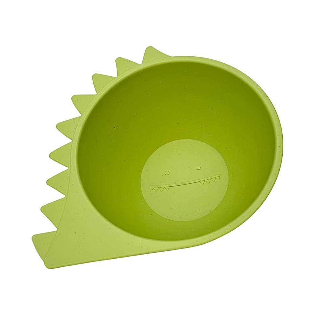 Bowl Bebê Dinossauro Bambu Refeição Verde 500ml Alimentação