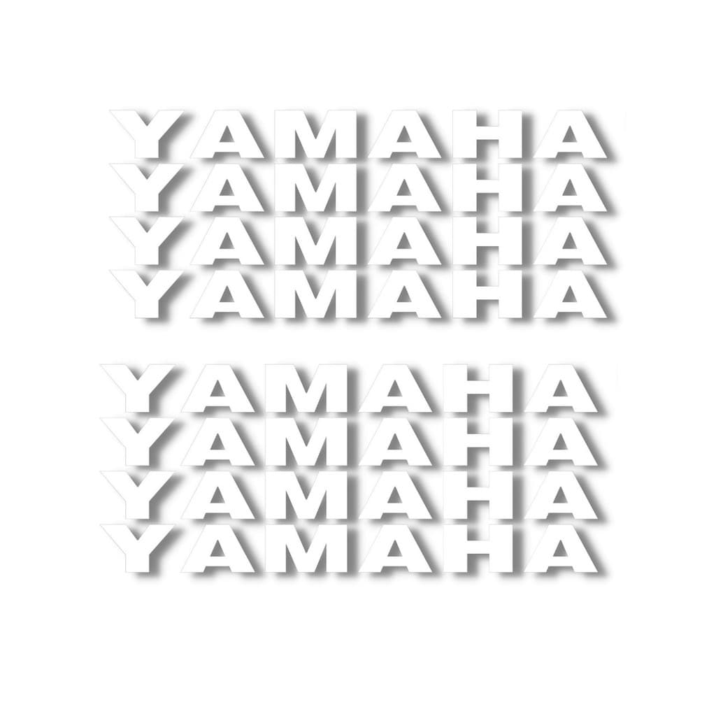 8 Adesivo Moto Yamaha De Roda Branco Ou Vermelho 26x2,5