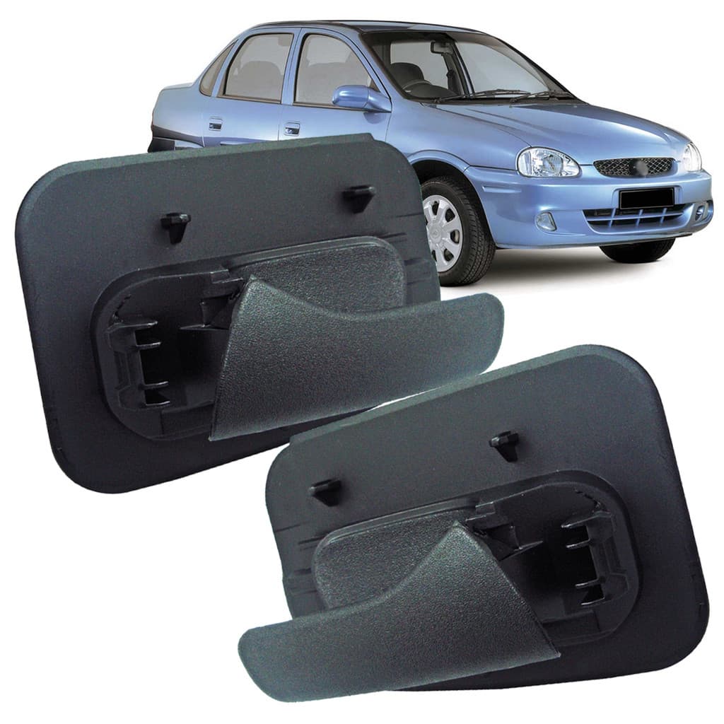 Par Maçaneta Interna Porta Traseira Corsa 1994 A 2001 Classic 2001 A 2009