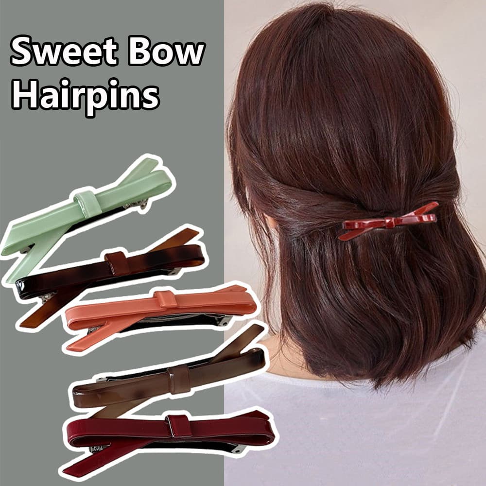 Elegante Grampo De Cabelo Com Mola De Acetato Grampos Nó De Arco Na Tendência Barrettes De Cabeça Para Mulheres