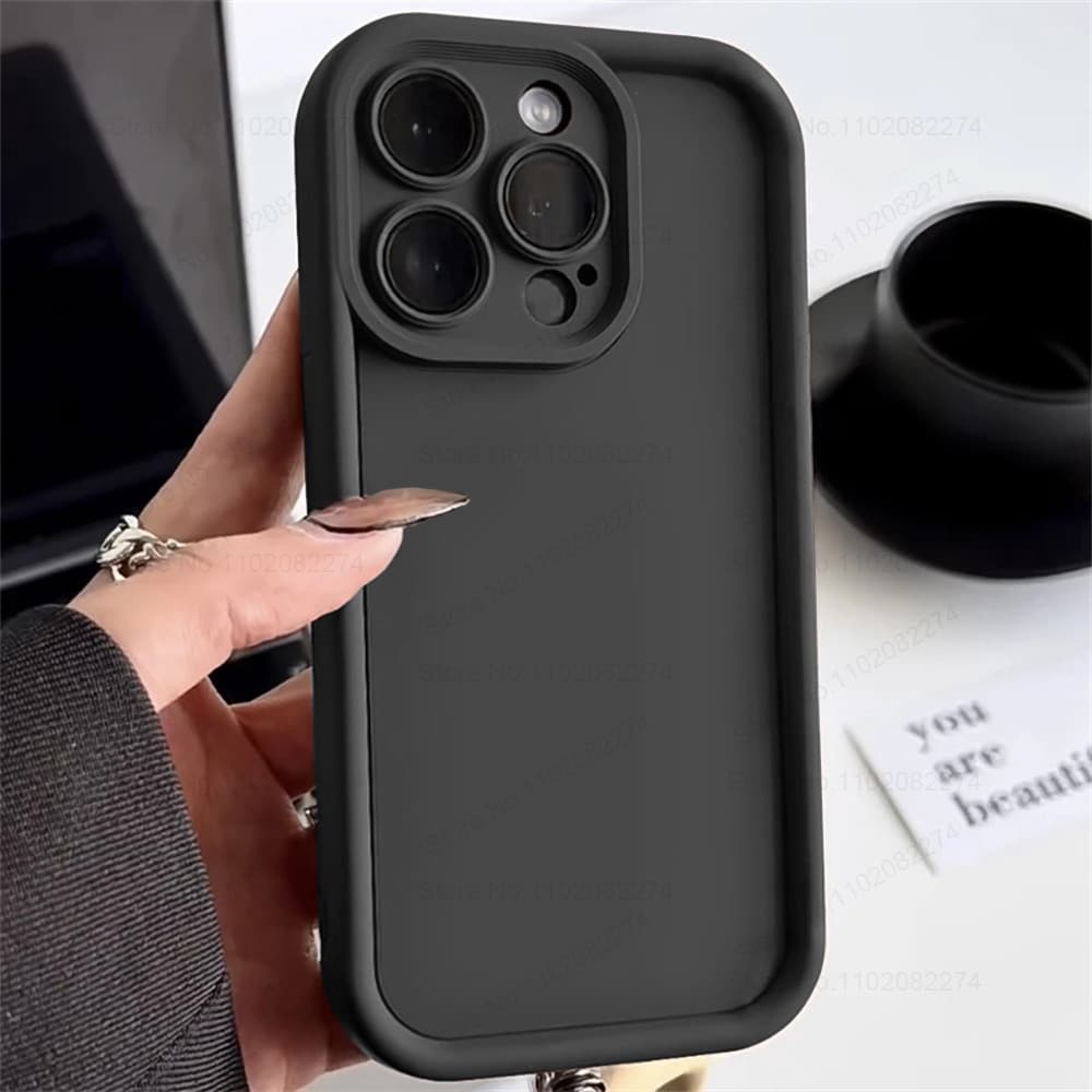 Luxo Engrossar À Prova De Choque Silicone Caso De Telefone Para iPhone 11 12 13 14 15 16 Pro Max Plus Capa Protetora