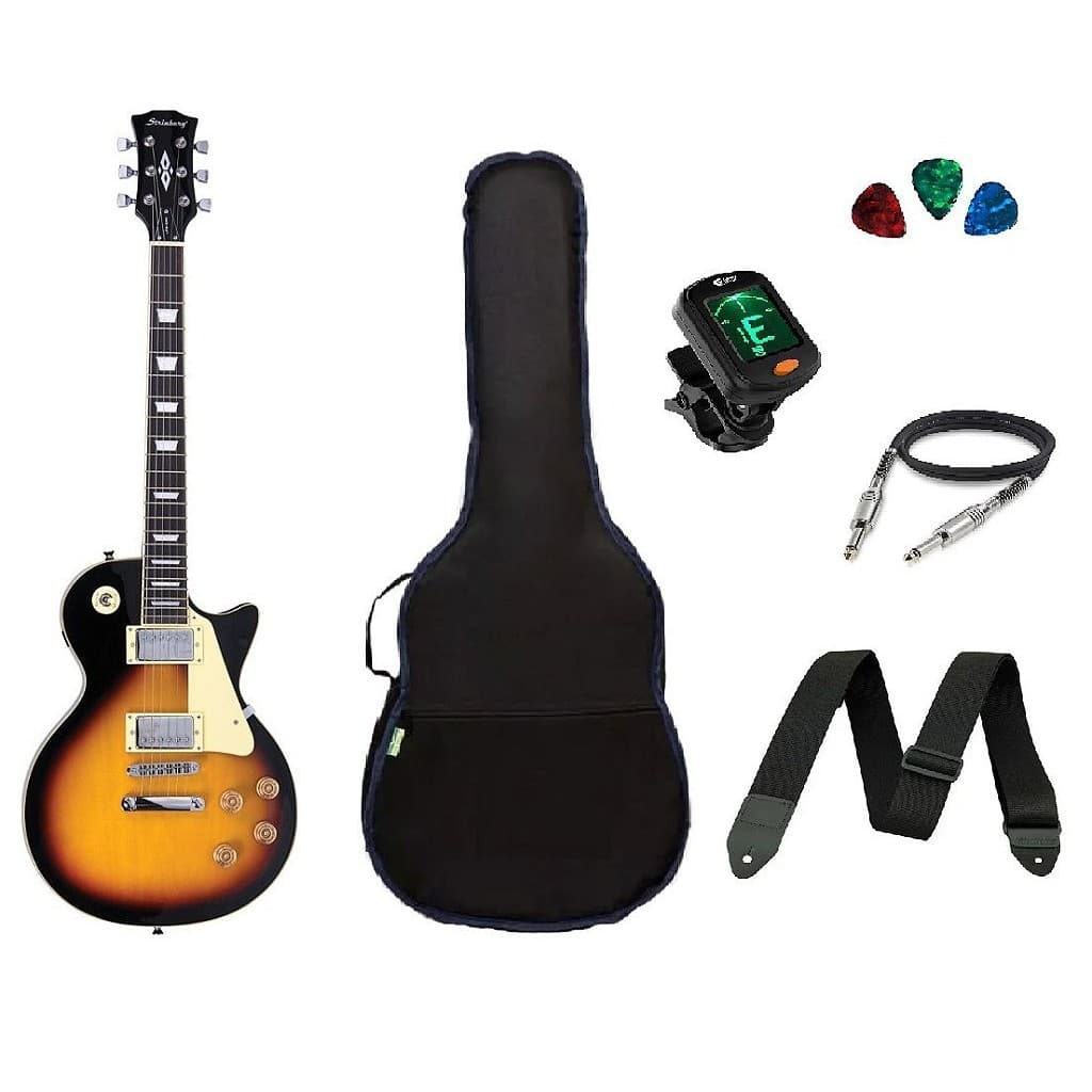 Kit Guitarra Strinberg Les Paul LPS230 + Afinador Digital + Acessórios Sunburst