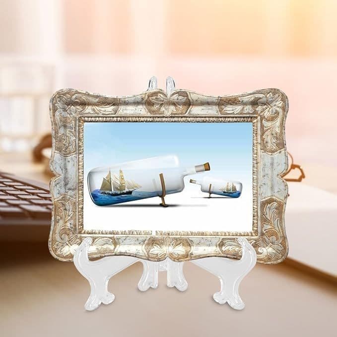 Expositor Suporte Para Pratos Quadros Tablets Cristal Tamanho G